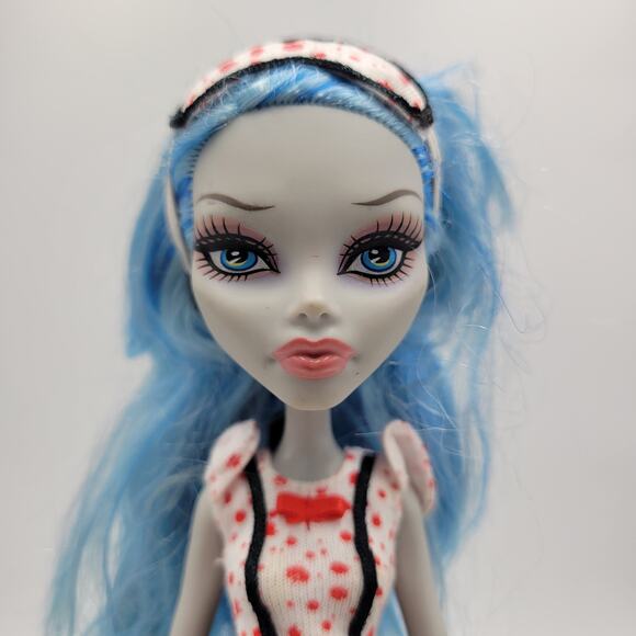 Monster High Doll Ghoulia Yelps 10.5" Tall Blue Red Dead Tired Accessories - Picture 3 of 12